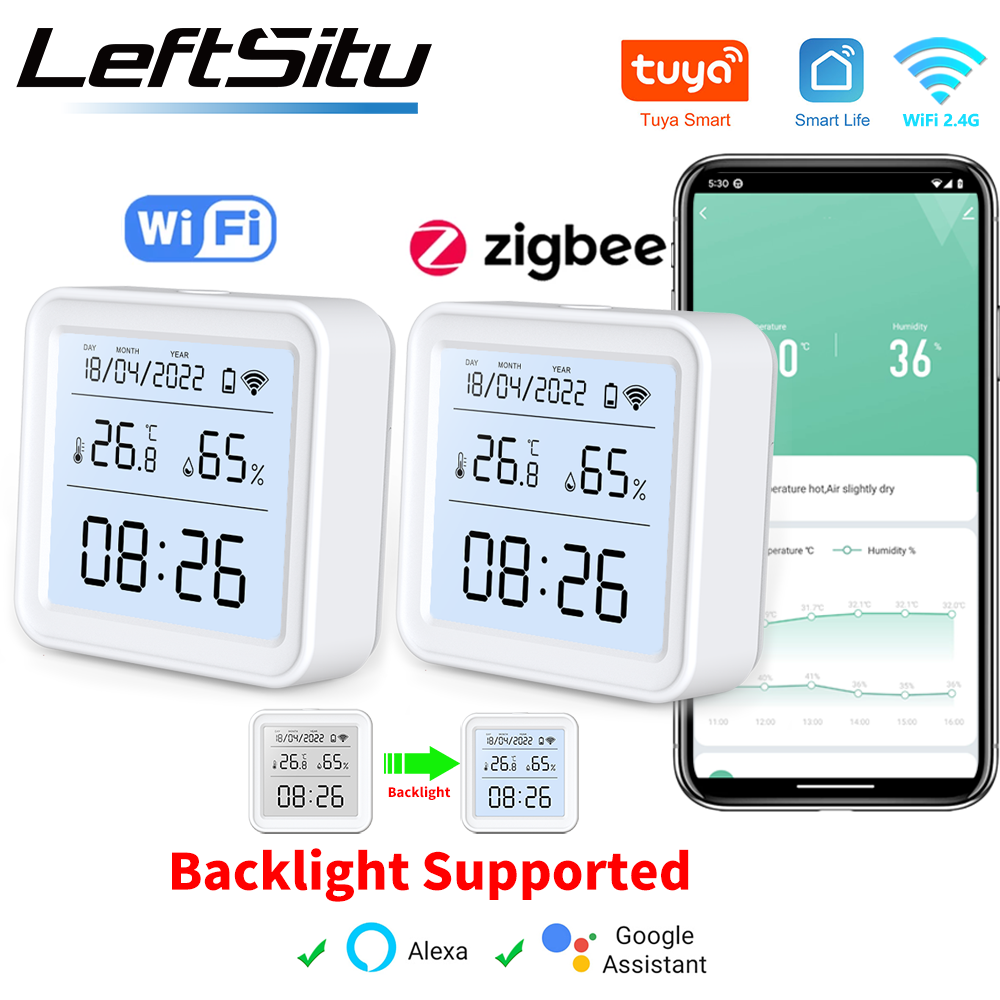 Digital Hygrometer Probe - Tuya Zigbee WiFi Temperature Humidity Sensor