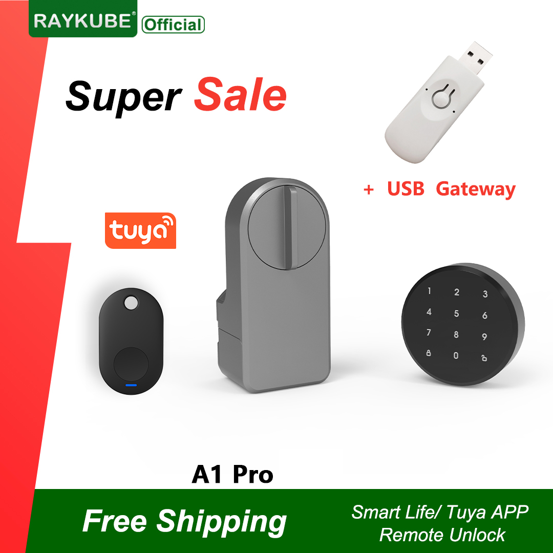 RAYKUBE A1 Pro Tuya BEL Smart  - Glass Door Hinge 评论和价格