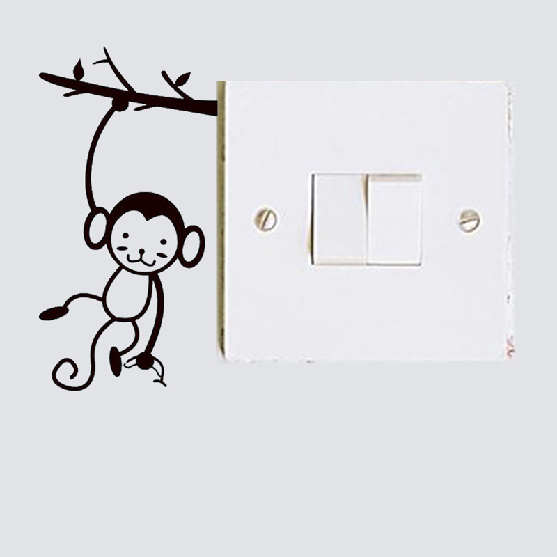 Black Cute Monkey Hanging Tree - Pvc Panel Background 评论和价格