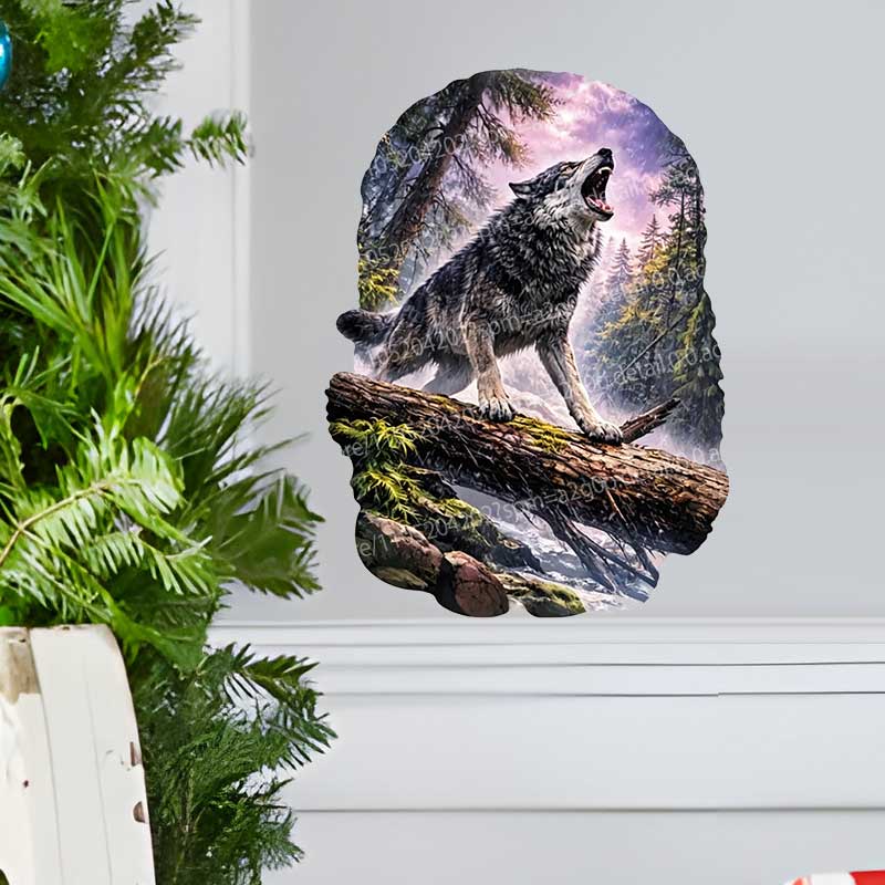 Wild Timberwolves Pattern Wall - Pvc Panel Background 评论和价格